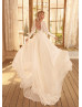Long Sleeves Ivory Chiffon Corset Back Wedding Dress Long Sleeves Ivory Chiffon Corset Back Wedding Dress